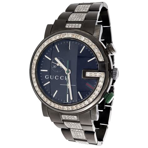 diamond gucci watches for men|men's gucci watch diamond bezel.